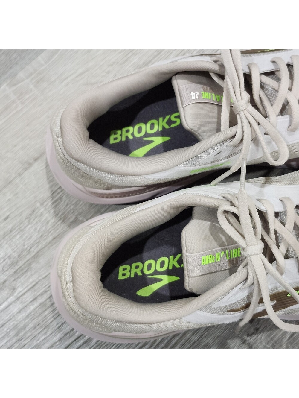Brooks Adrenaline GTS 24 Chateau Grey Portabella Green Mens 10.5 Running Gym - Picture 7 of 8